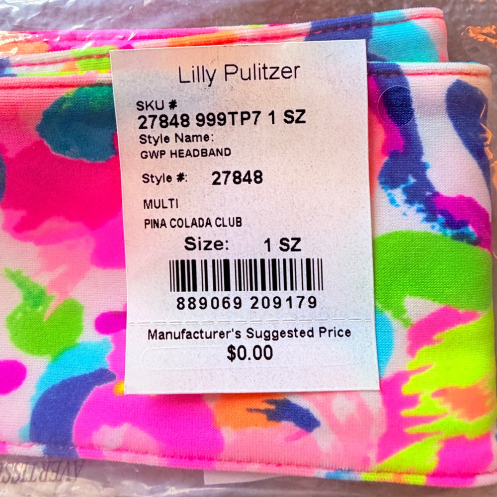 GWP: Lilly Pulitzer Headband in Pina Colada Club Print